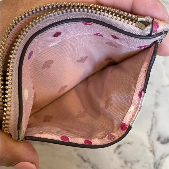 Kate Spade Pink Polka Dot Wallet card and coin wallet. - Picture 5 of 8